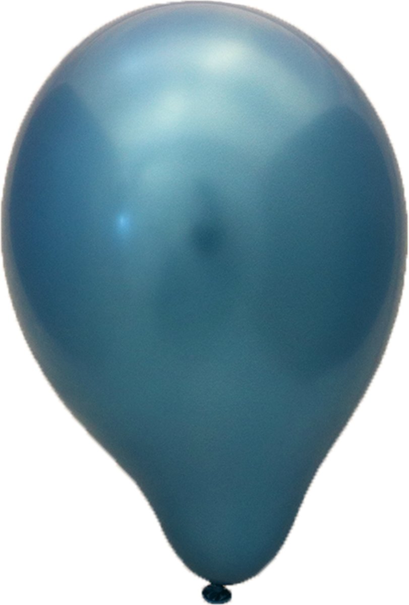 100 stuks blauw chrome latex ballon 30 cm