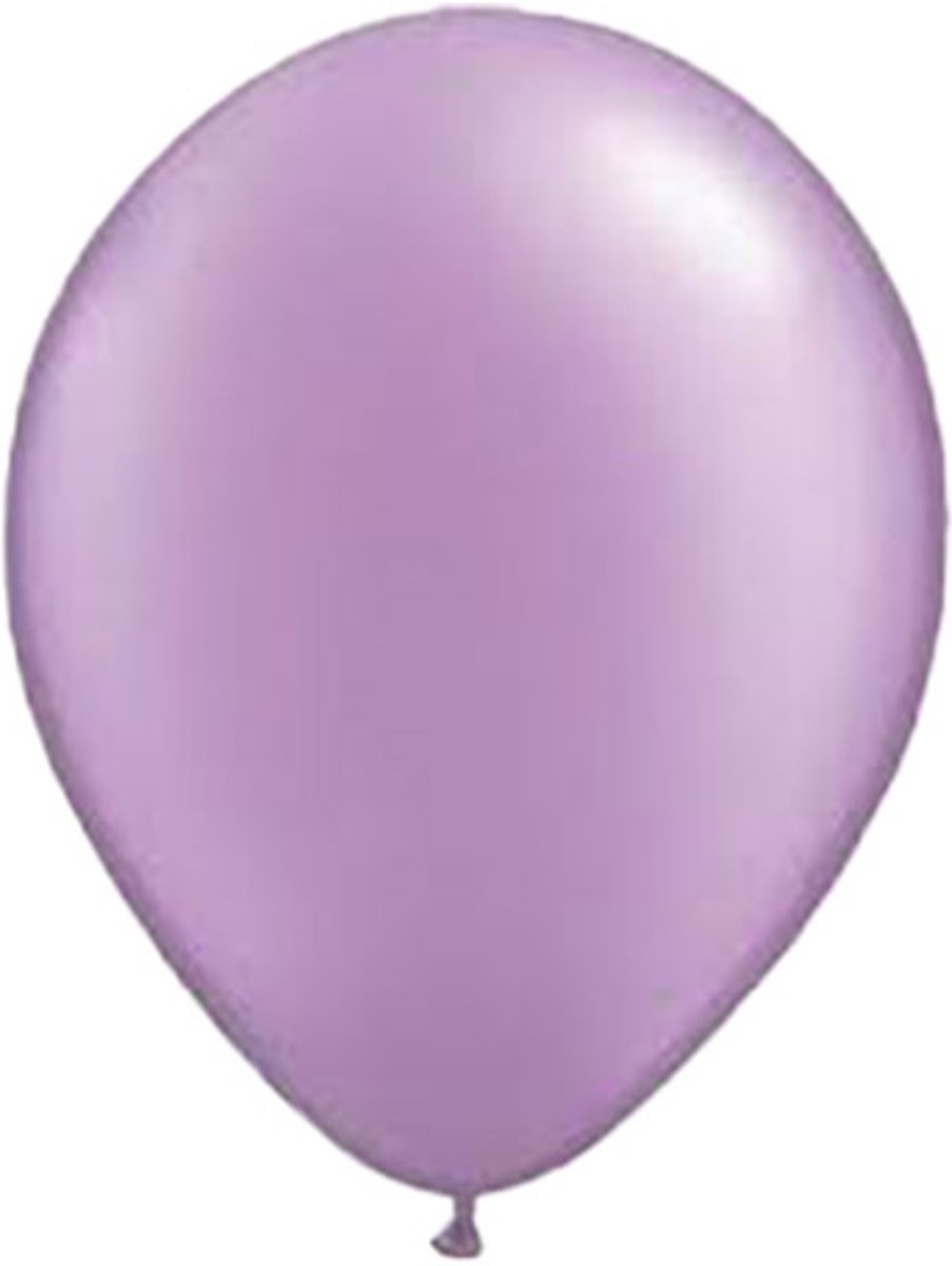 25 stuks - Lilla parelmoer metallic ballon 30 cm hoge kwaliteit