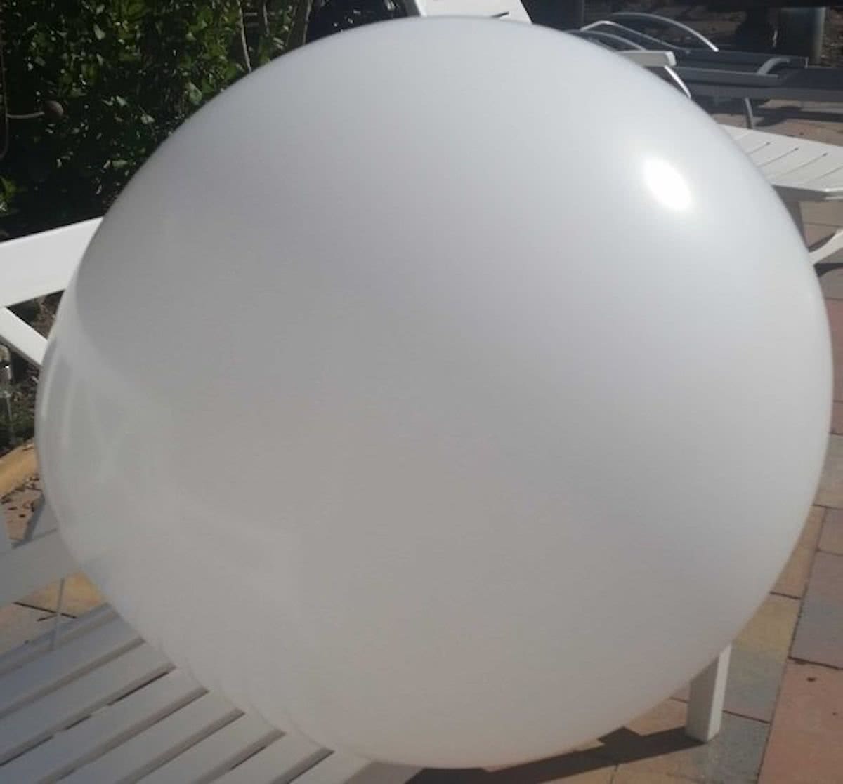 3 stuks Mega grote witte ballonnen 90 cm