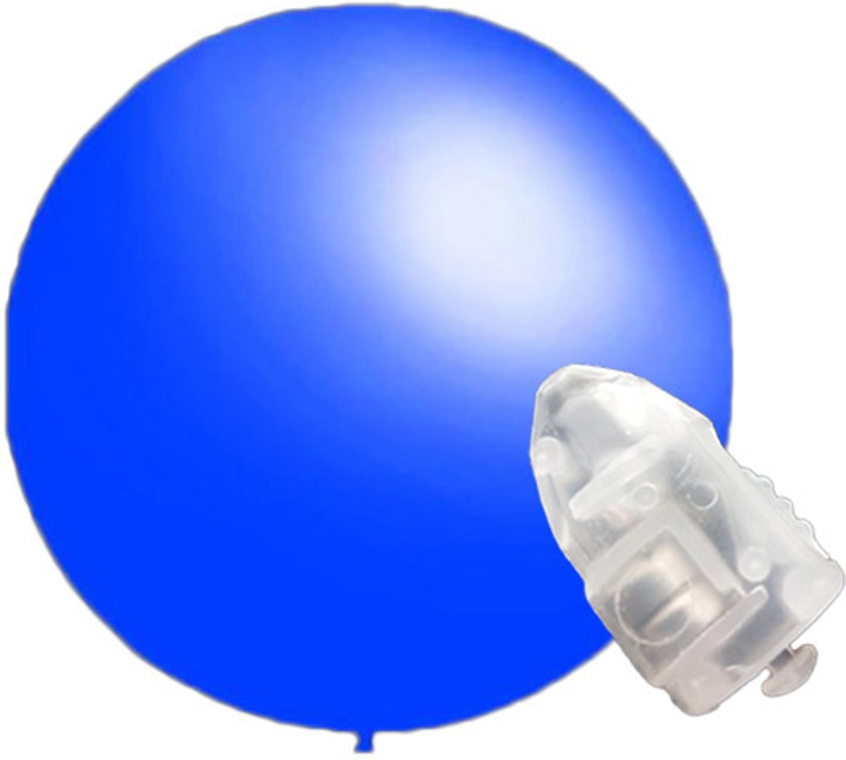 5 stuks ledverlichte Decoratieballonnen midden blauw 28 cm met losse LED-lampjes