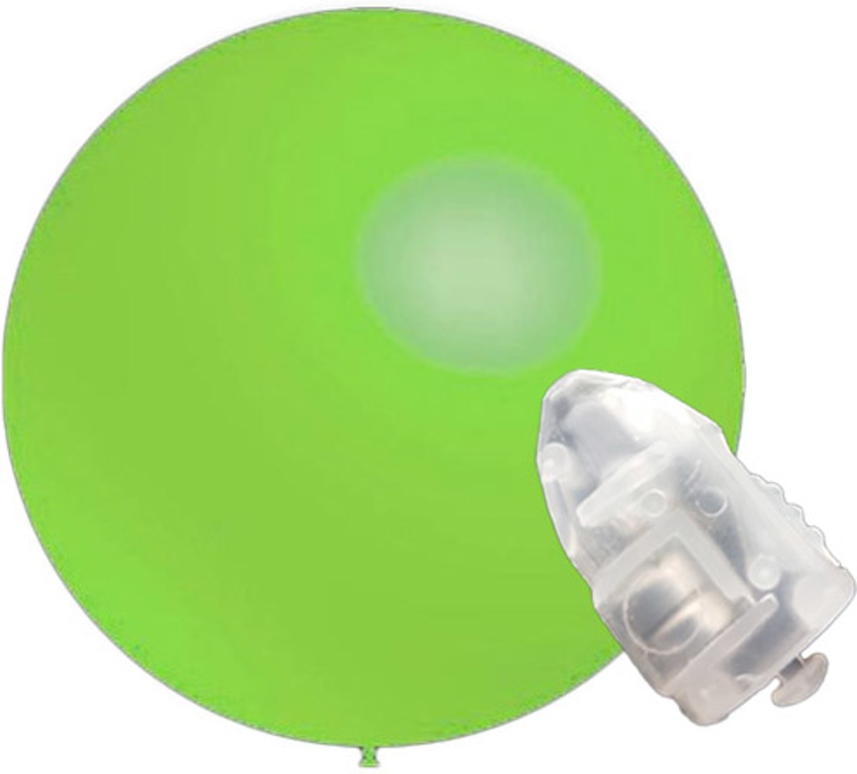 5 stuks ledverlichte Decoratieballonnen munt groen 28 cm met losse LED-lampjes