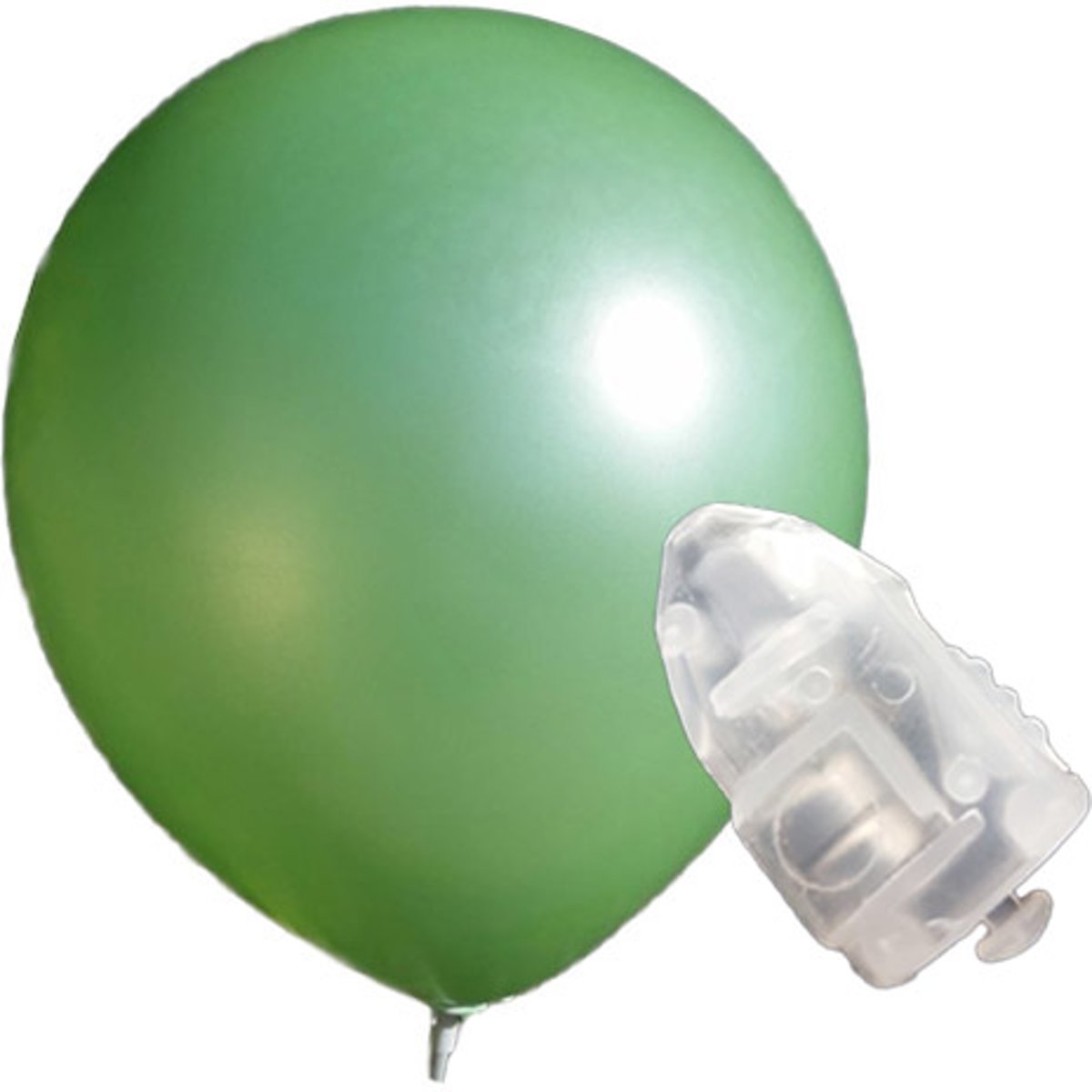 5 stuks ledverlichte Donker groene parelmoer metallic ballonnen 30 cm met losse LED-lampjes