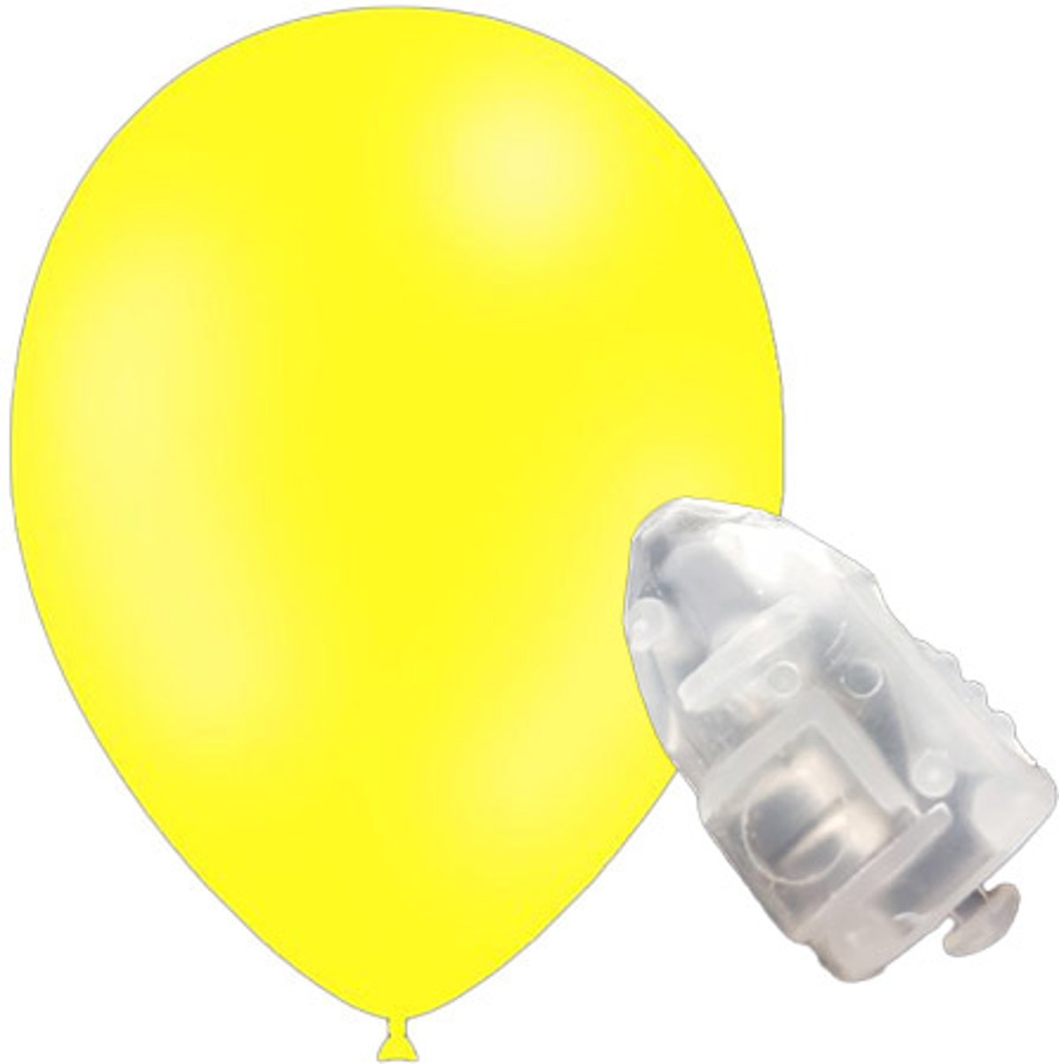 5 stuks ledverlichte Feestballonnen citroen 26 cm pastel met losse LED-lampjes