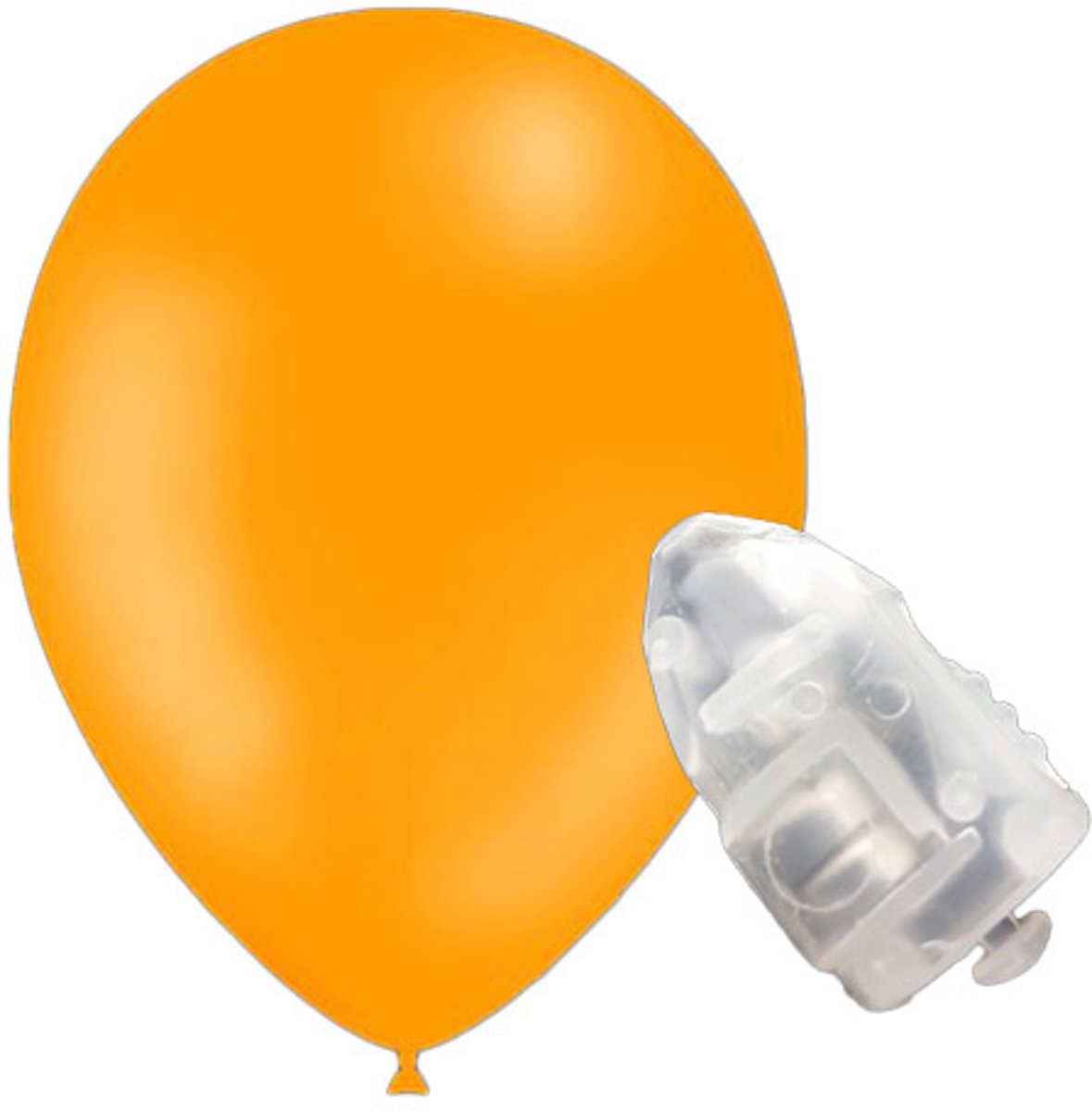 5 stuks ledverlichte Feestballonnen geel 26 cm pastel met losse LED-lampjes