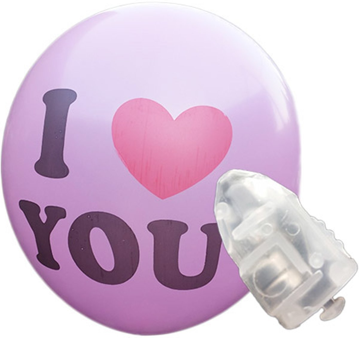 5 stuks ledverlichte Roze ballonnen i love you 30 cm met losse LED-lampjes