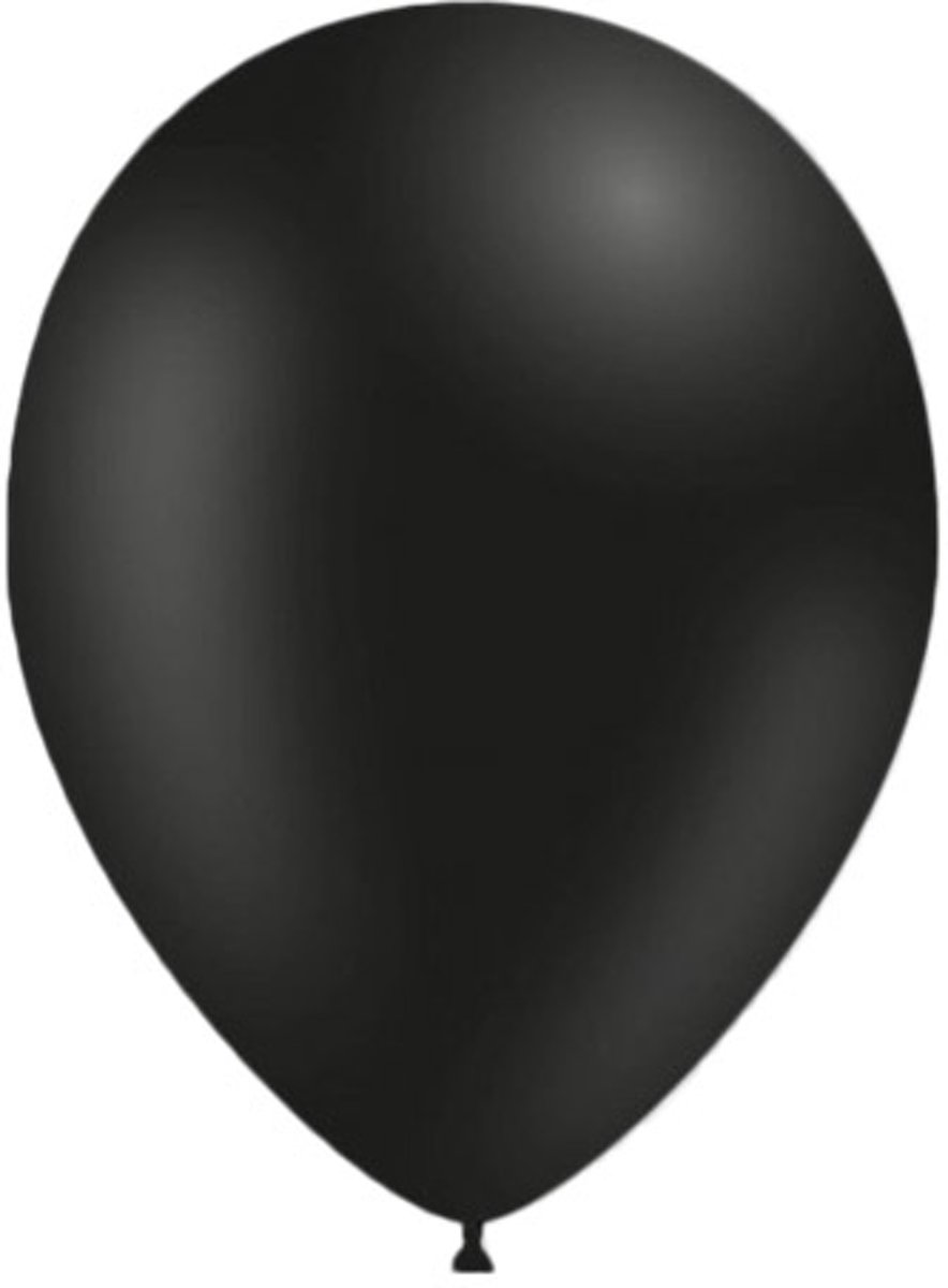 50 stuks - Feestballonnen zwart 26 cm pastel professionele kwaliteit