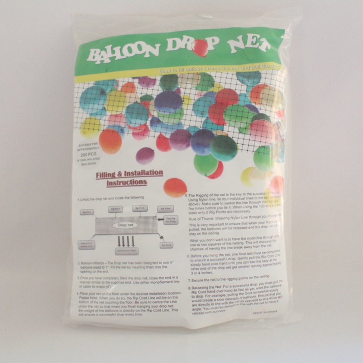 Ballon net in verschillende grote - Dropnet 500 pcs (9 inch)