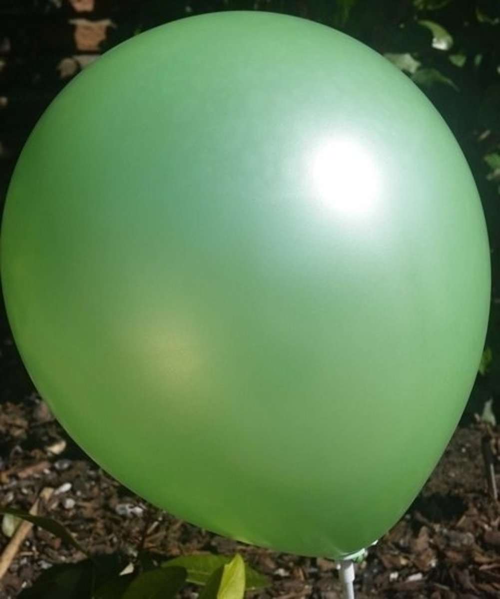 Donker groene parelmoer metallic ballon 30 cm hoge kwaliteit