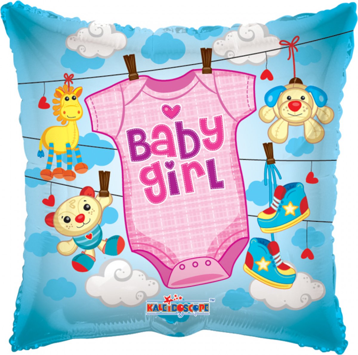 Folie ballon baby girl met baby shirt