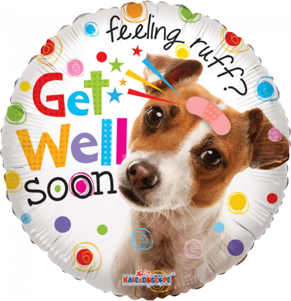 Folie ballon get well soon rond 46 cm