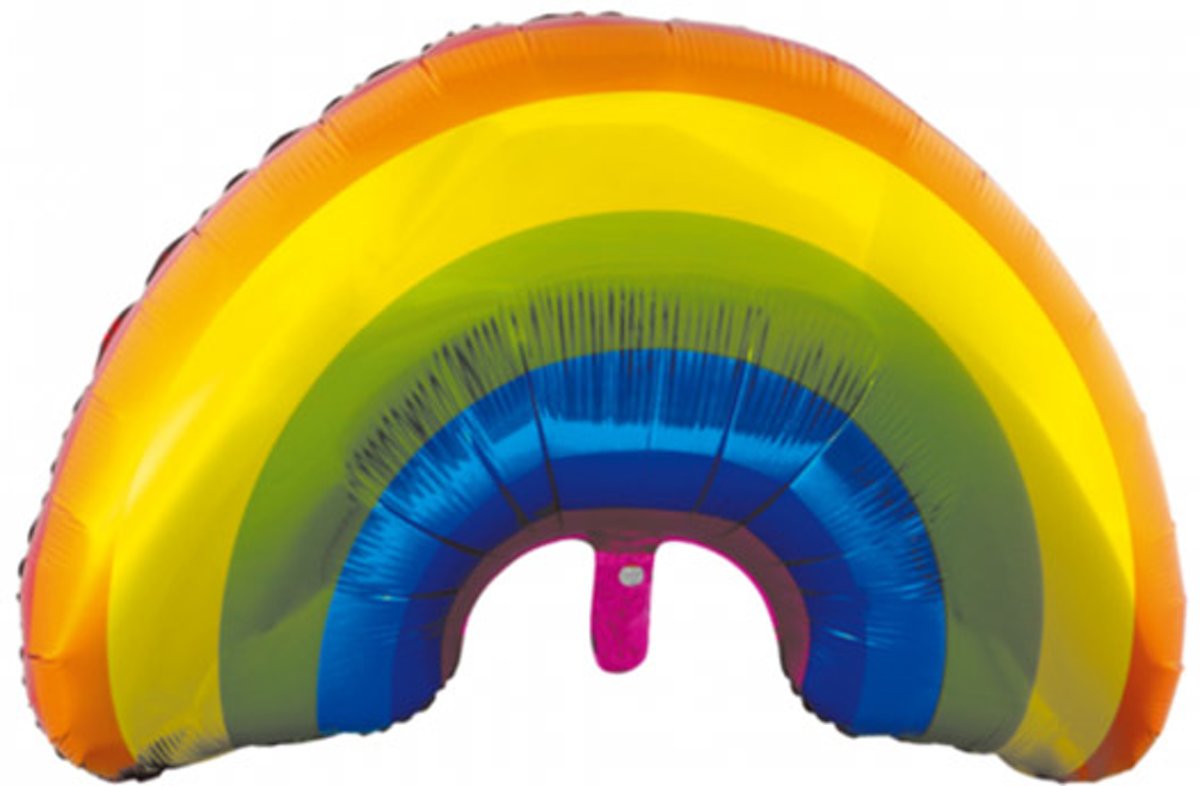 Folie ballon vorm van een regenboog 93 cm groot