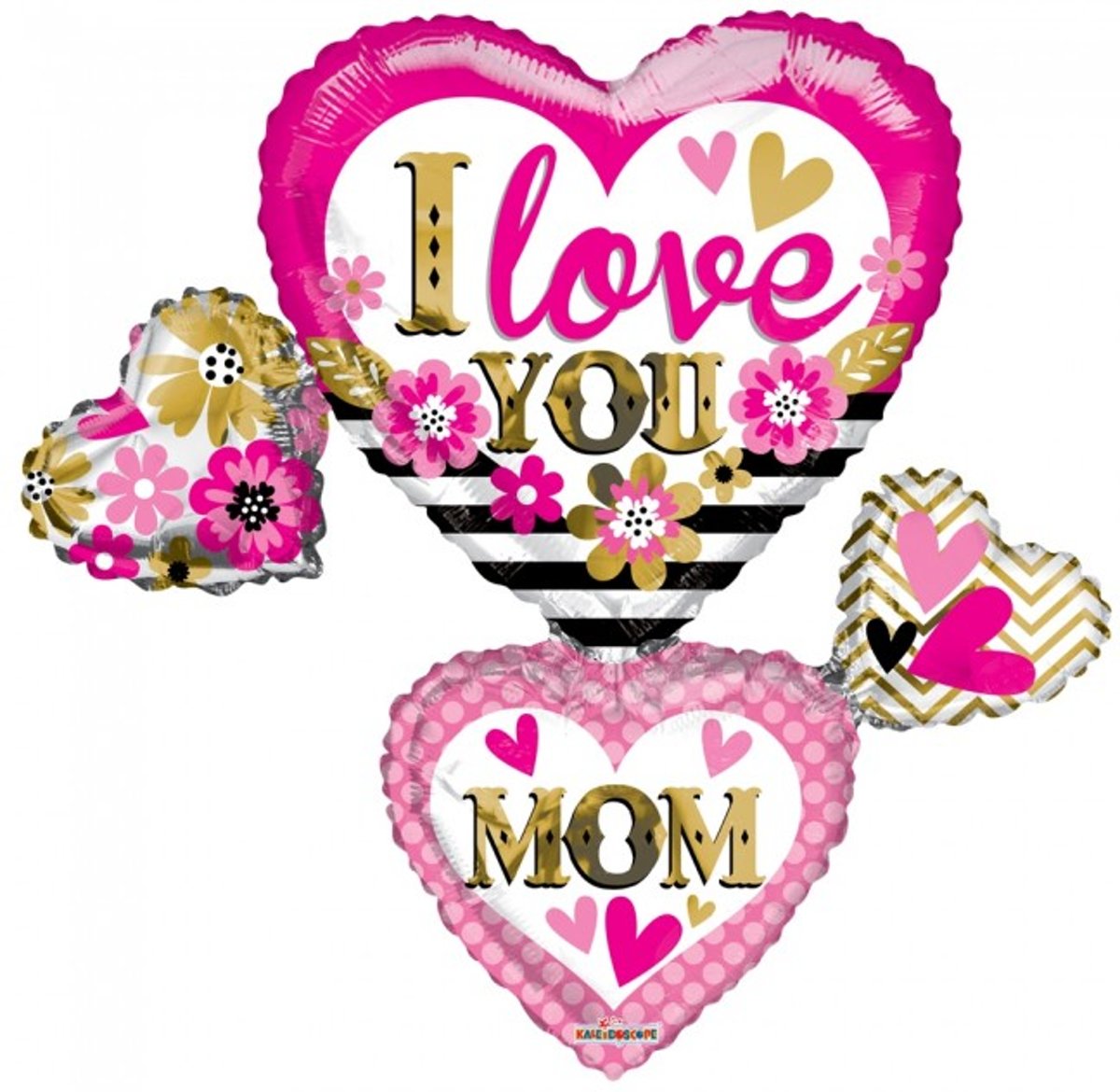 Folie ballon xl I LOVE YOU MOM 91,4 cm groot