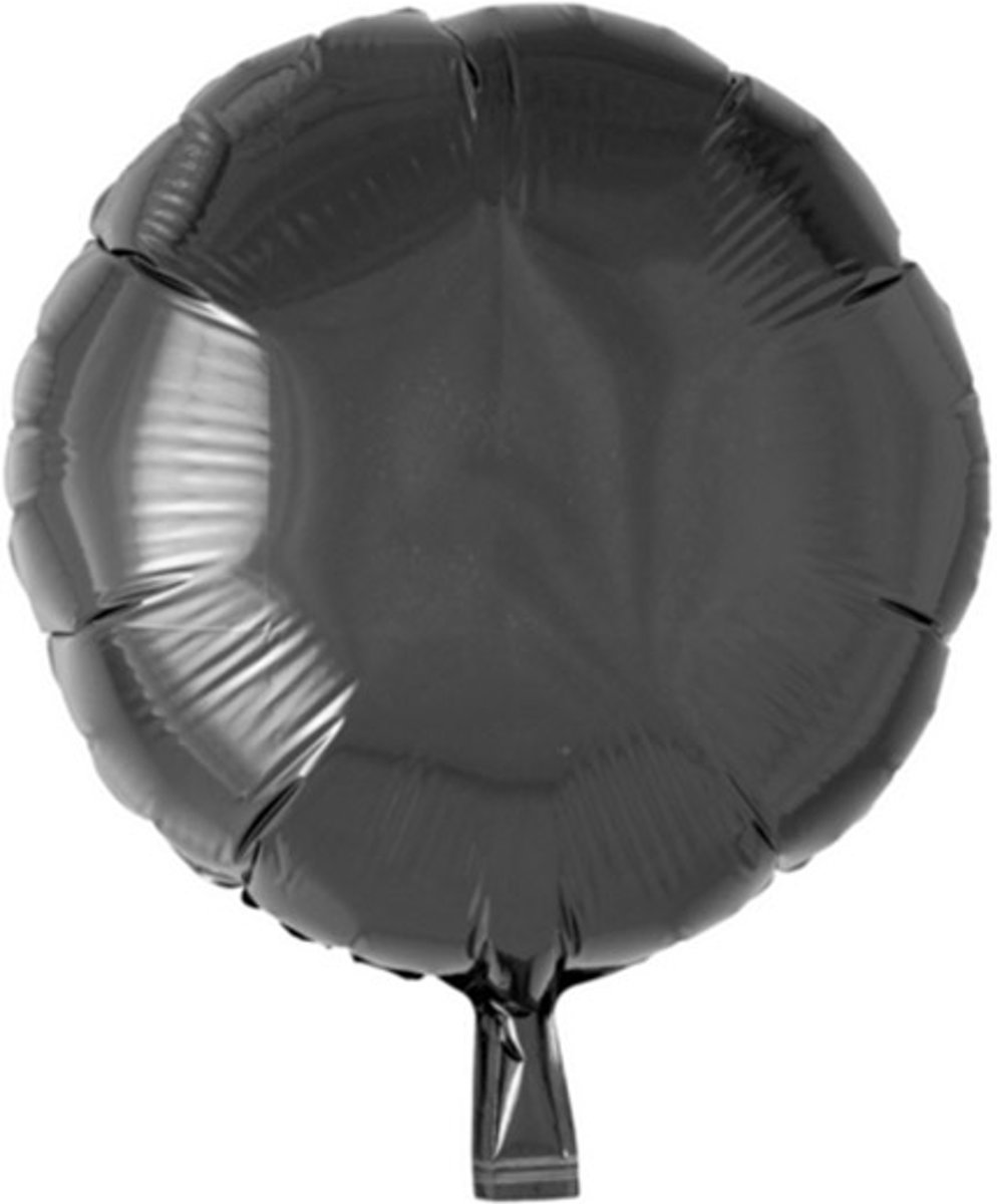 Grote ballon doorsnee 46 cm rond zwart leuk voor helloween