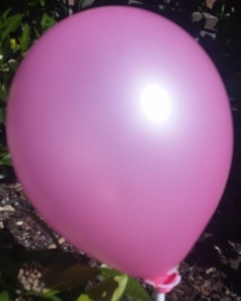 Licht roze parelmoer metallic ballon 30 cm hoge kwaliteit