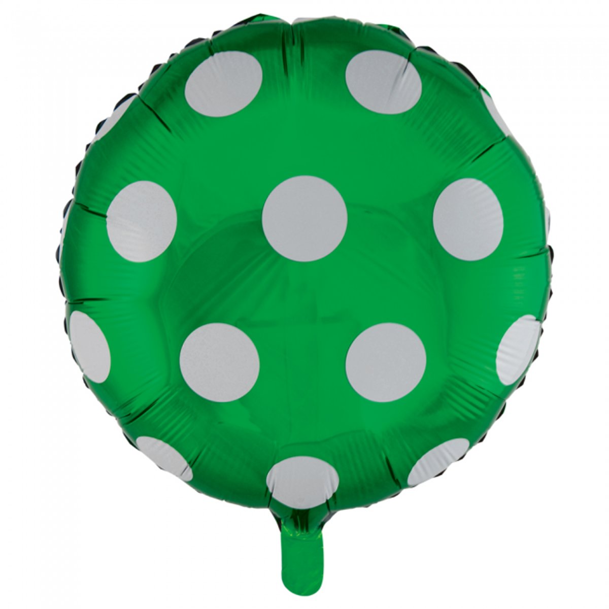 Ronde folie ballon met stippen 46 cm donker groen