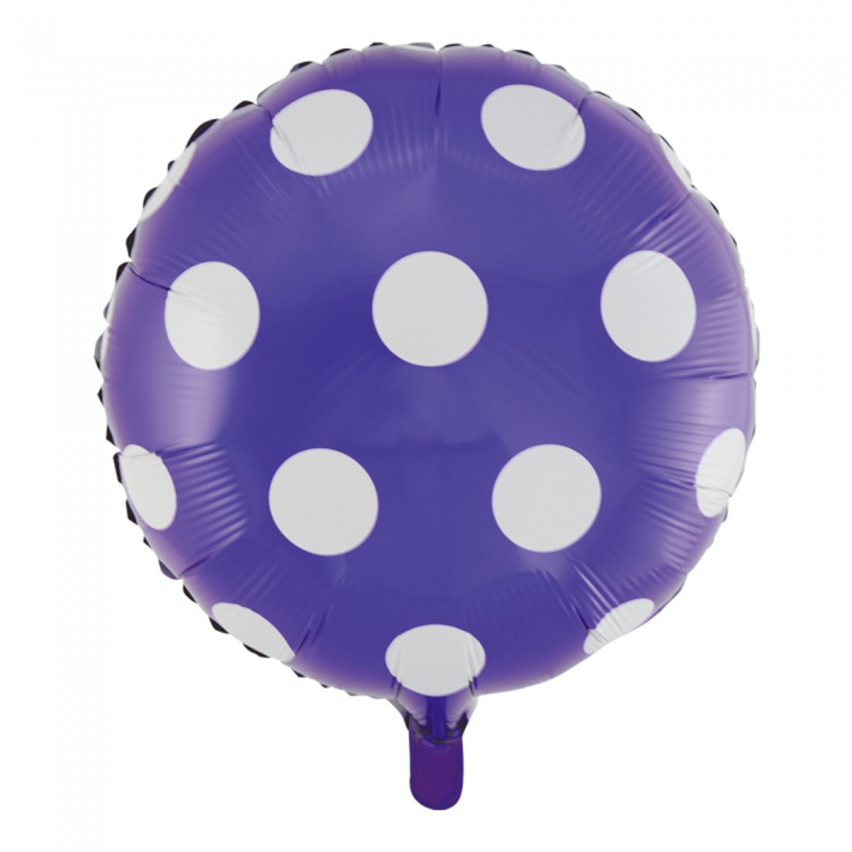 Ronde folie ballon met stippen 46 cm paars