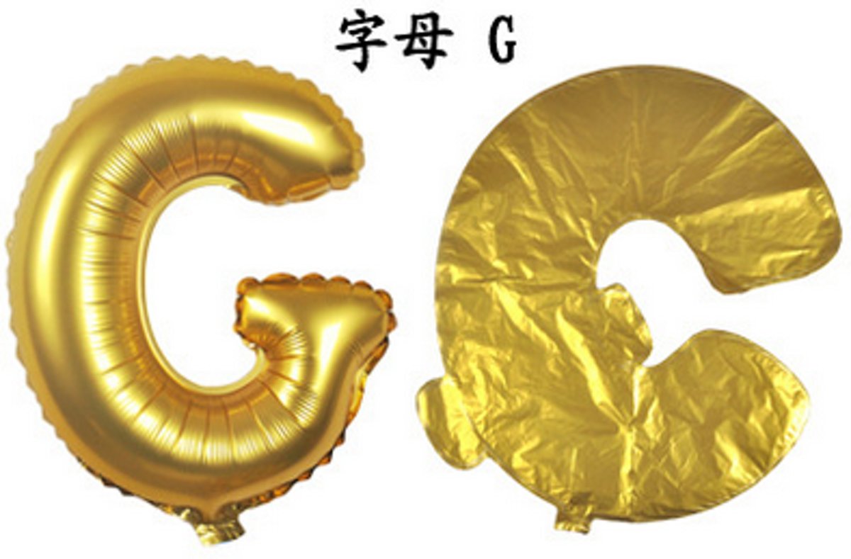 ballon - 100 cm - goud - letter - G