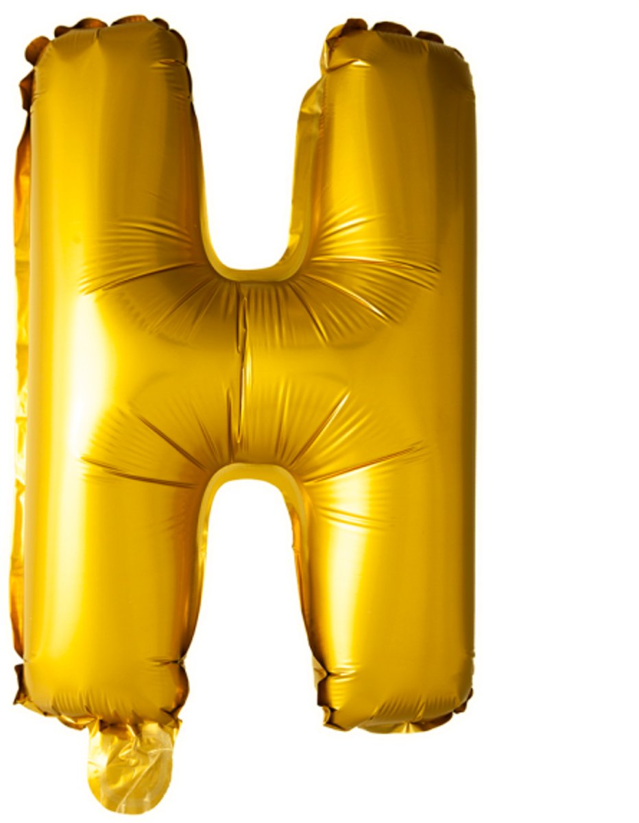 ballon - 100 cm - goud - letter - H