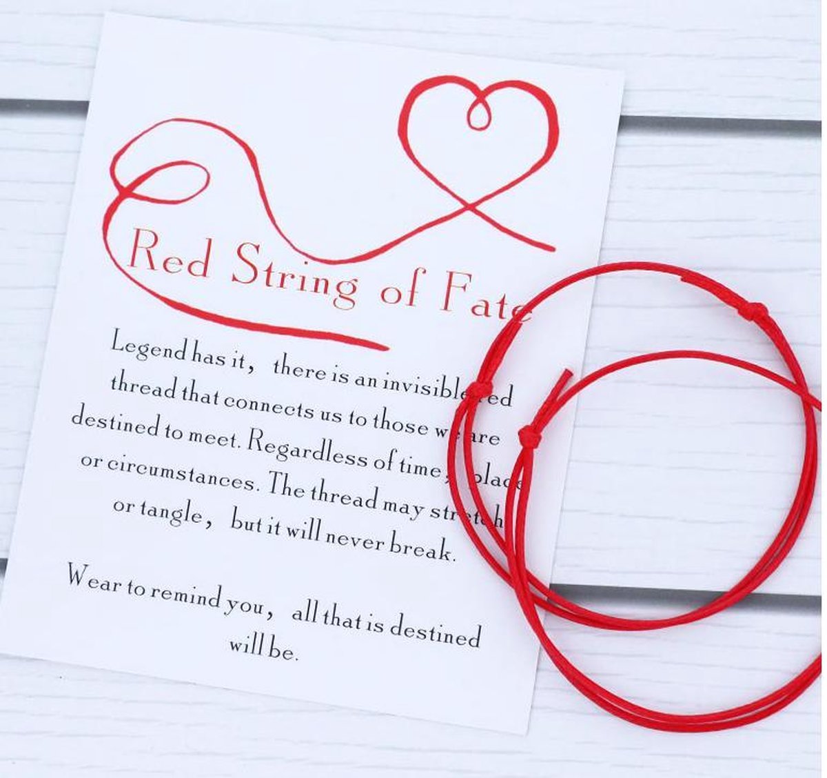 Armband - rode armband - red string bracelet - 2 stuks