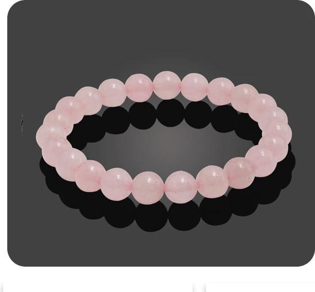 Kralen armband roze 8 mm