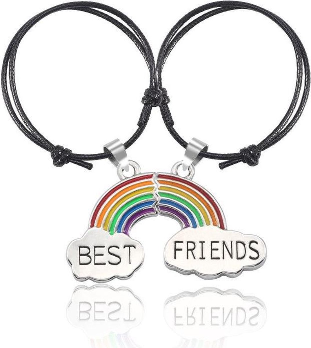 Vriendschap armband regenboog - 2 stuks - pride - vrienden - BFF - love