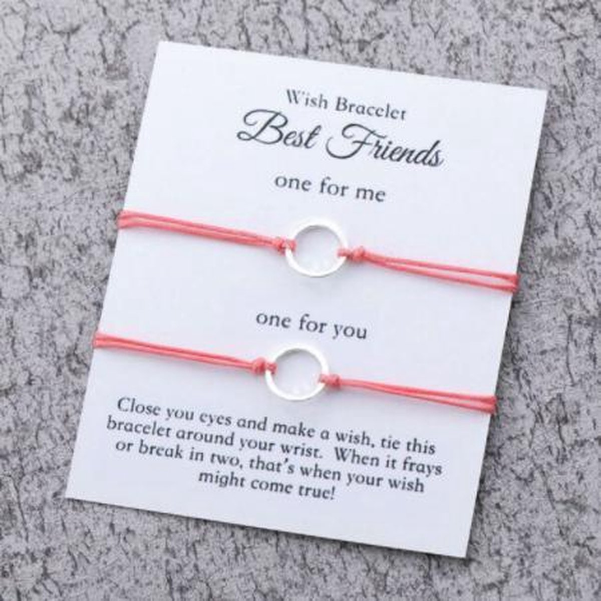 Vriendschaparmband - vrienden - BFF - relatie - 2 stuks - roze