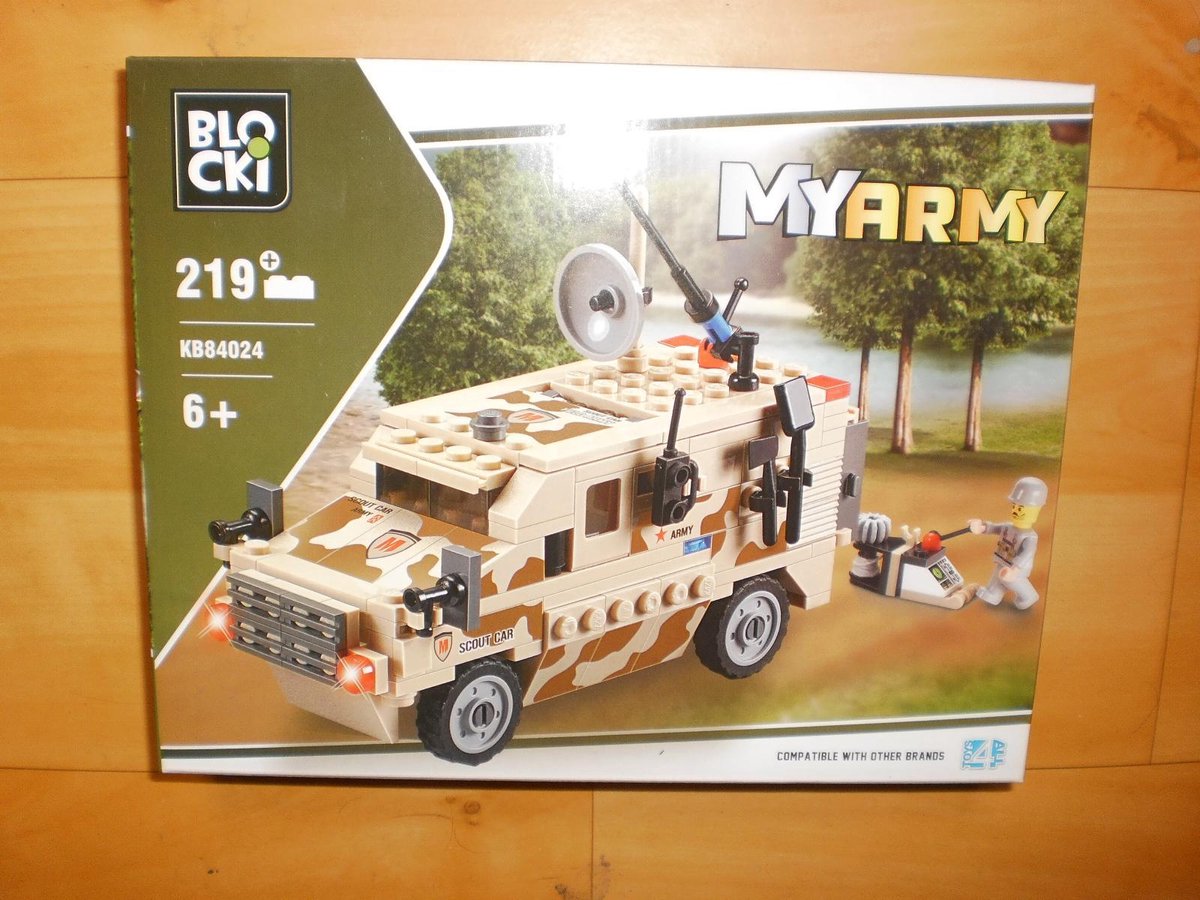 Blocki Bouwstenen Scout car my army legervoertuig