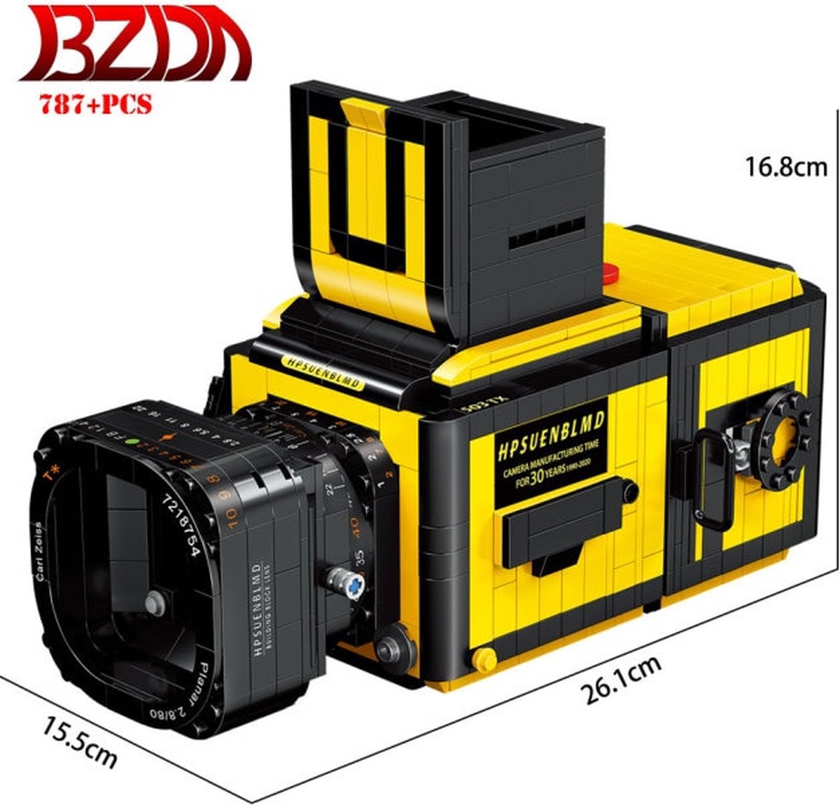 Hpsuenblmd 503TX HK6018 Camera - Block Set - Mini-bouwsteen is kleiner als LEGO