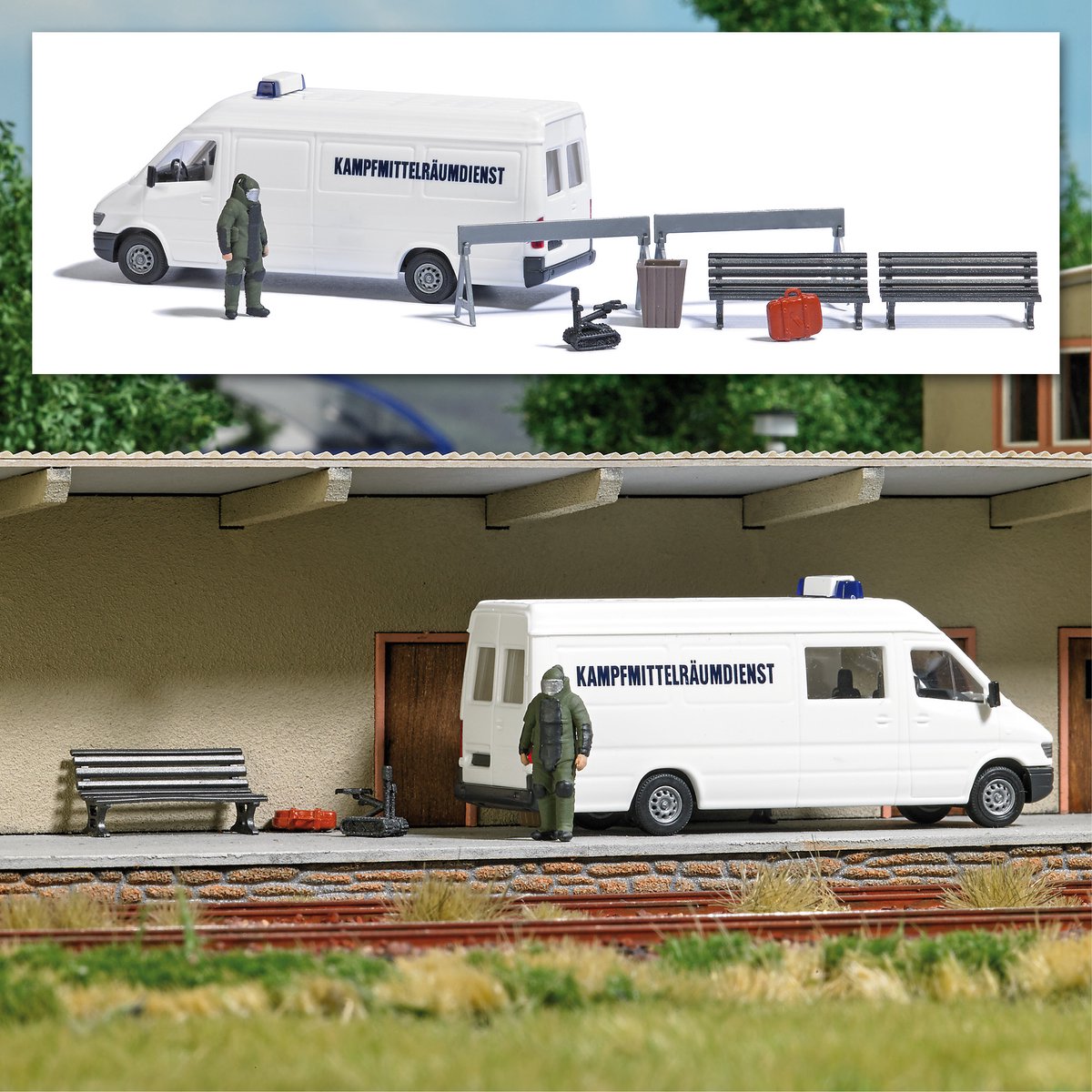 Busch - A-set: Herrenloser Koffer (4/22) *bu7953 - modelbouwsets, hobbybouwspeelgoed voor kinderen, modelverf en accessoires