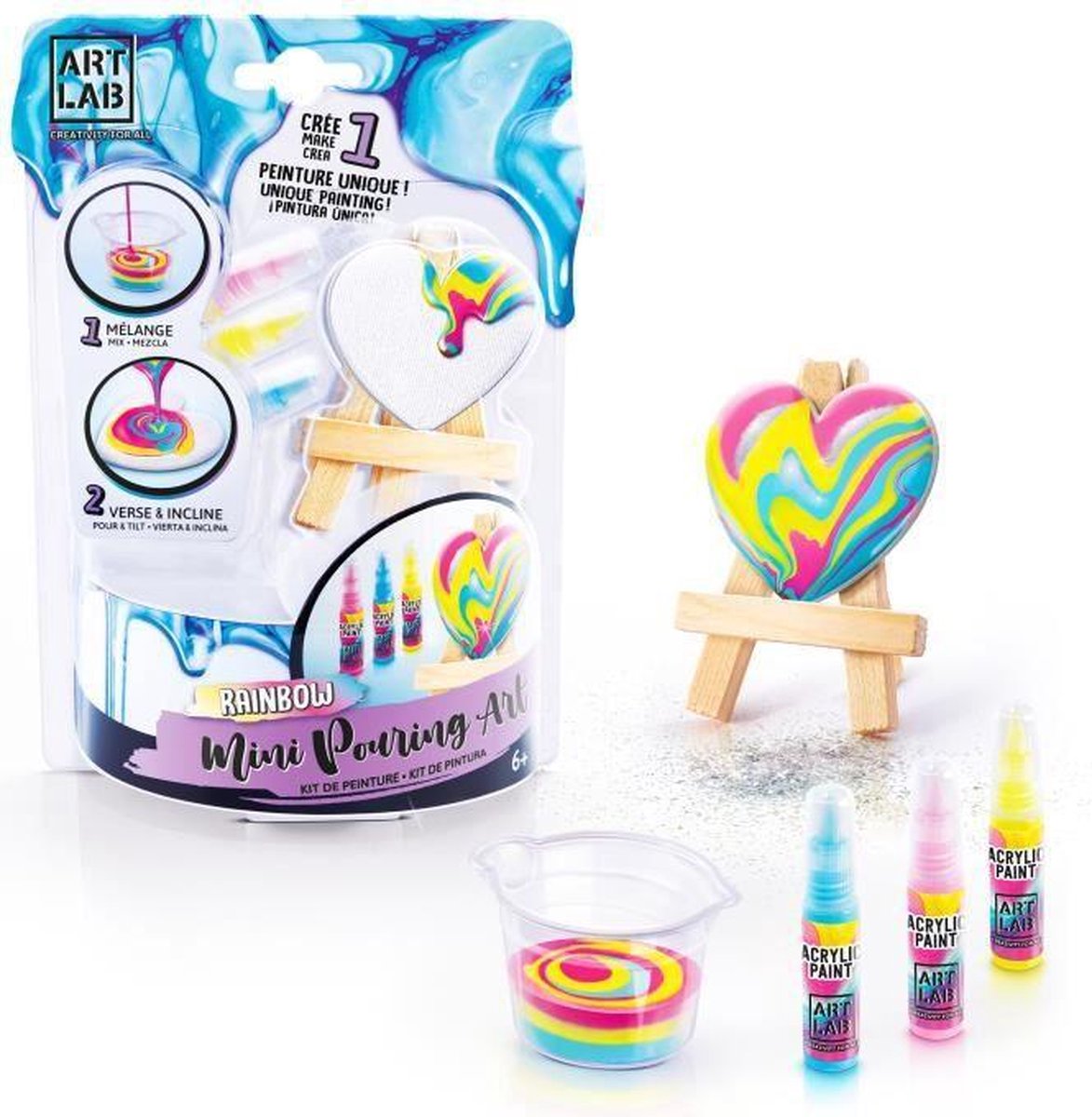 ART LAB Gietverf - Schildersezel Kit - Kinderbox - Acrylverf