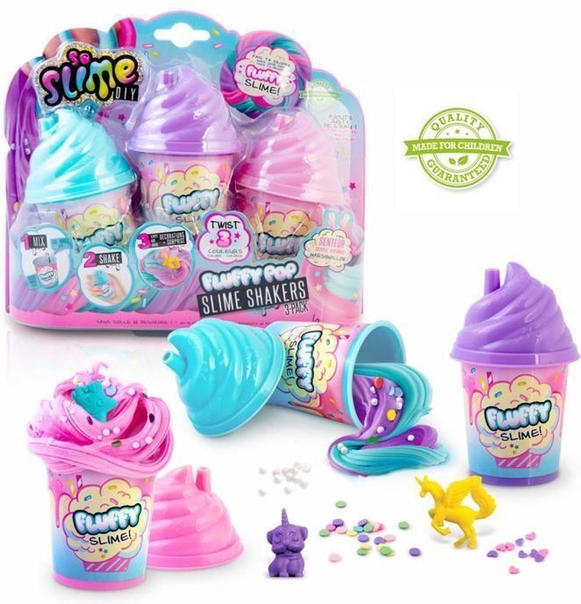 SO SLIME DIY DIY pluizige slijmkit - SSC 101 - Set van 3