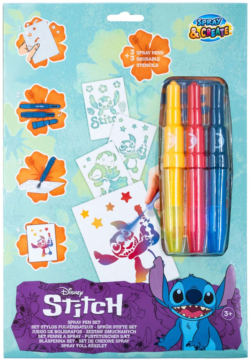 Disney Stitch Spraypen Set in A4 Envelop