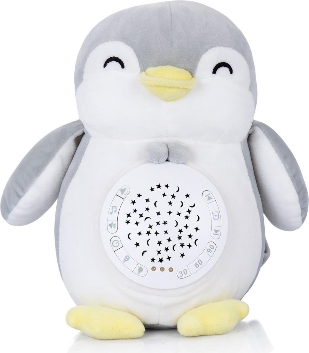 Chipolino Rustgevende knuffel pinguïn met lichtprojector & muziek