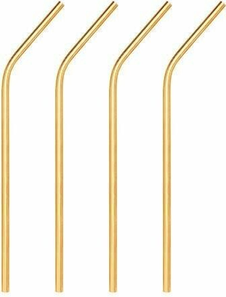 Drinking Straws/ Rietjes - Gold/ Goud - 4 stuks