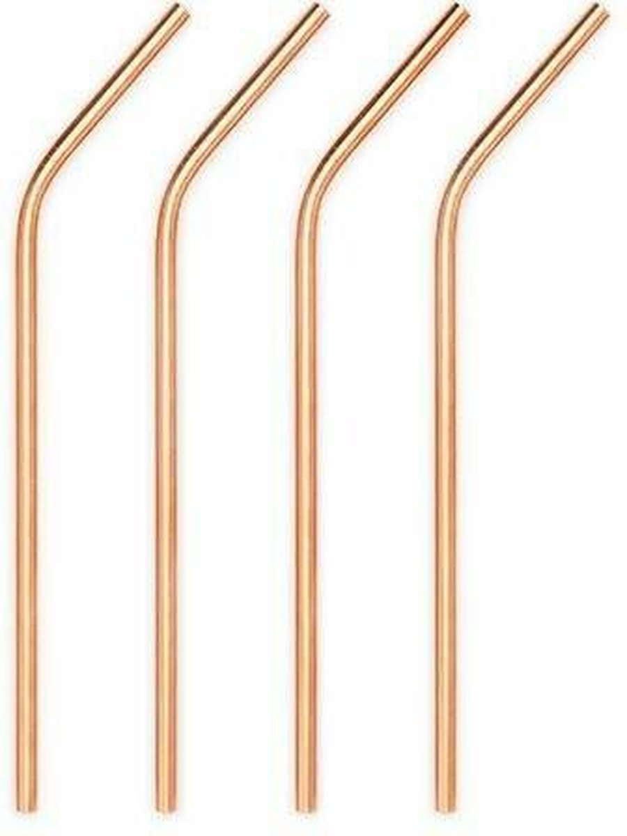 Drinking Straws/ Rietjes - Koper/ Copper - 4 stuks