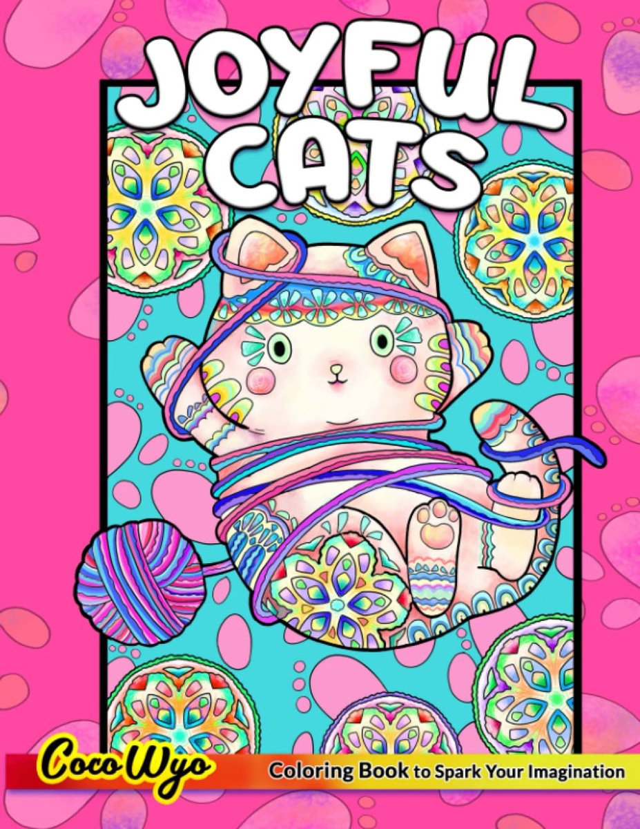 Joyful Cats Coloring Book - Coco Wyo - Kleurboek voor volwassenen