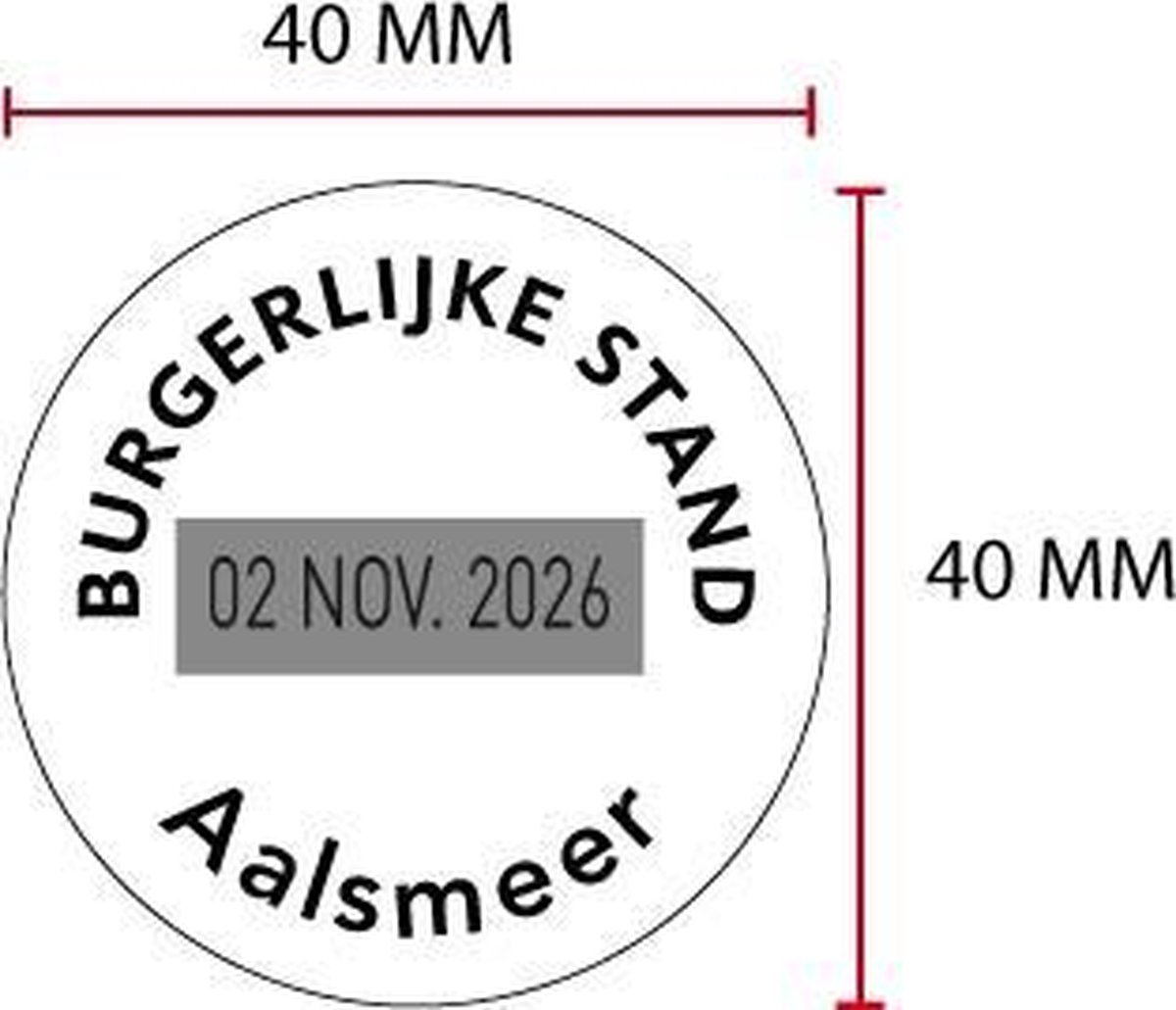 Stempelplaatje Colop R3040 Datum