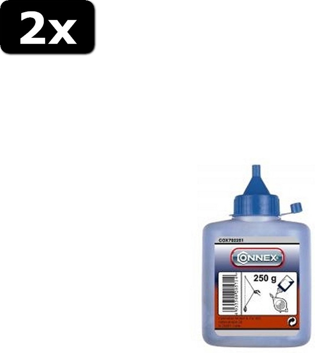 2x Connex COX792251 Slaglijnpoeder 250gr Blauw