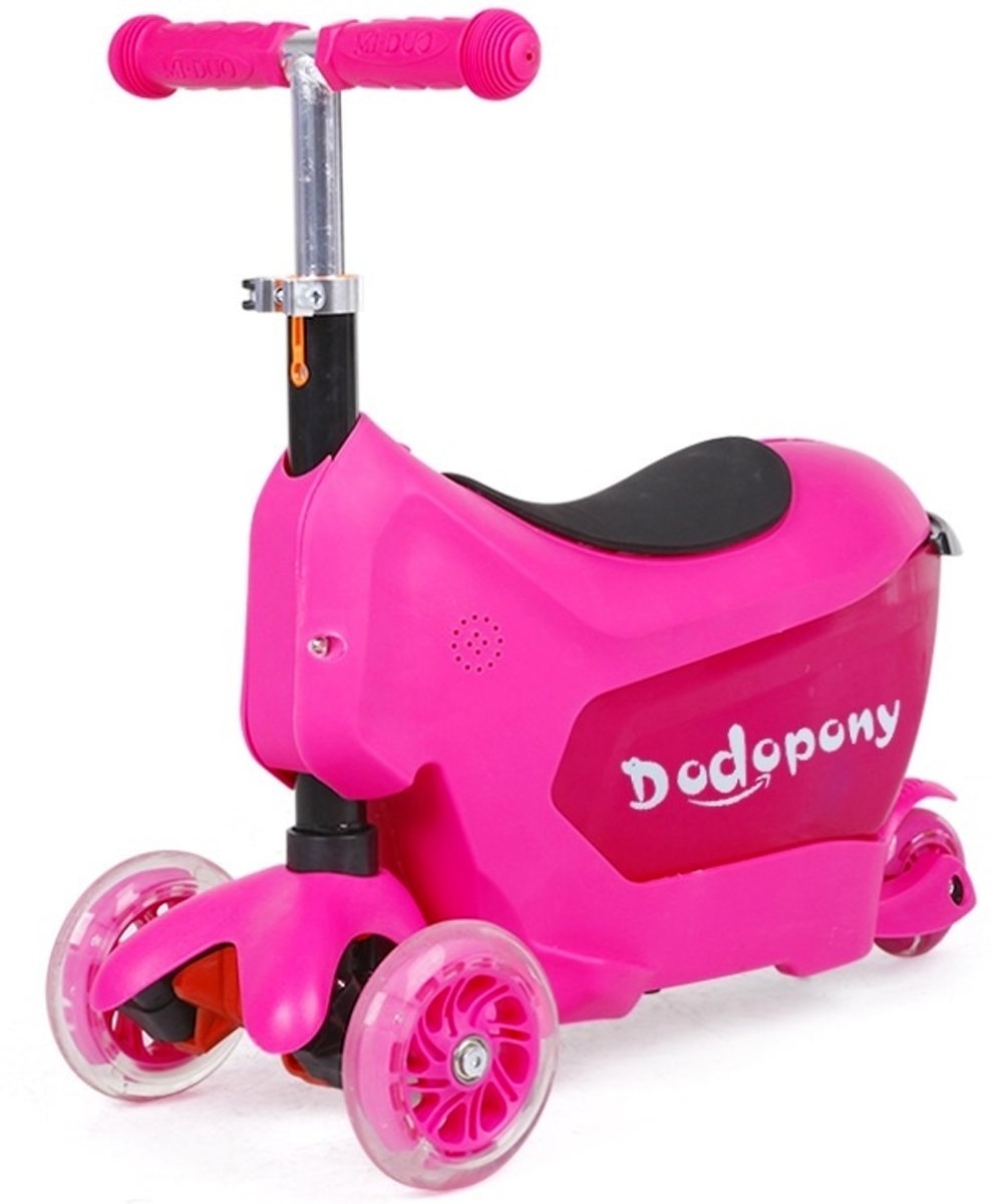 DODOPONY SCOOTER 3 IN 1 - Step - roze - PO-6156