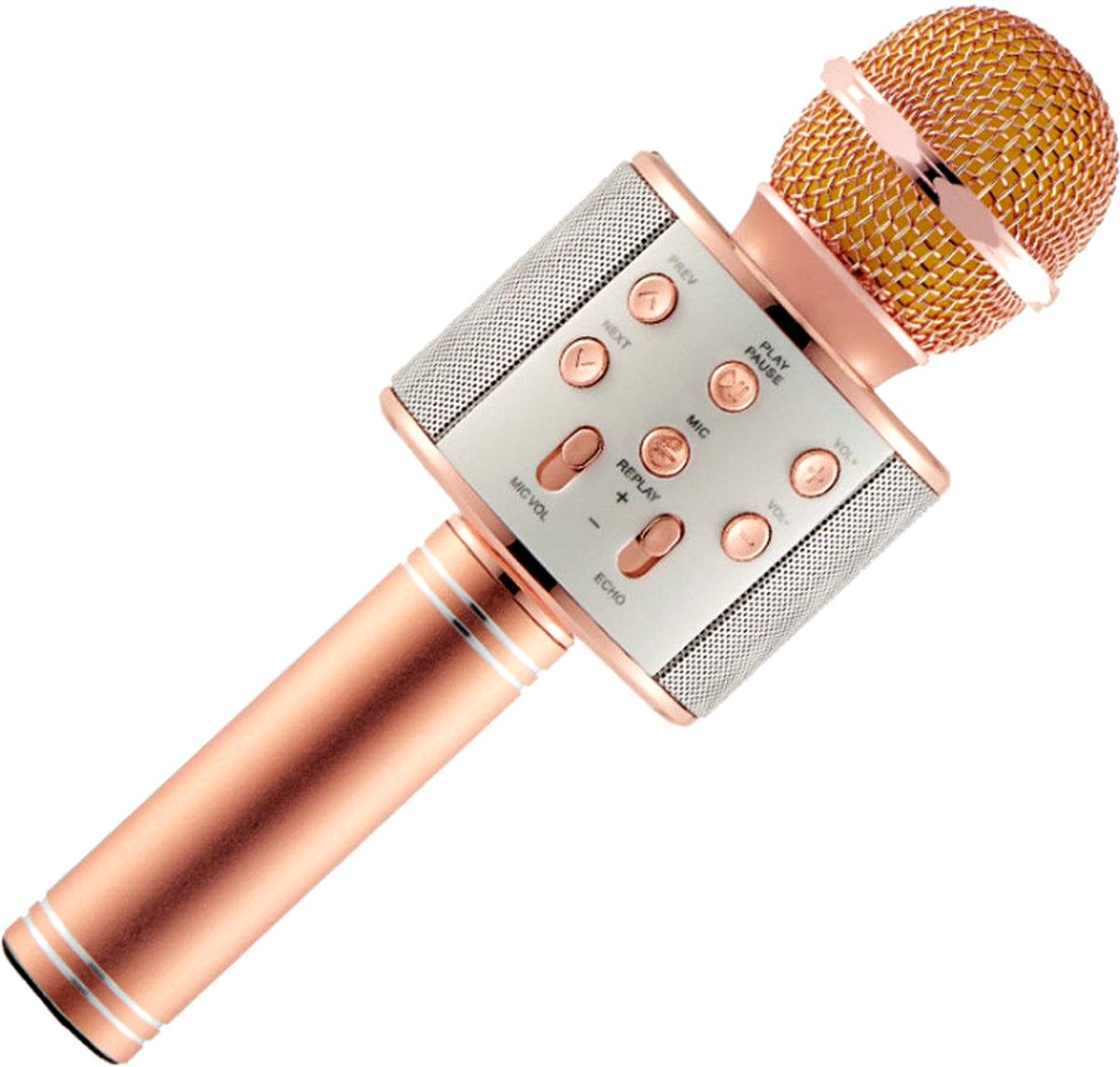 Magic Karaoke Microfoon Draadloos met Speaker - Rose gold - C335