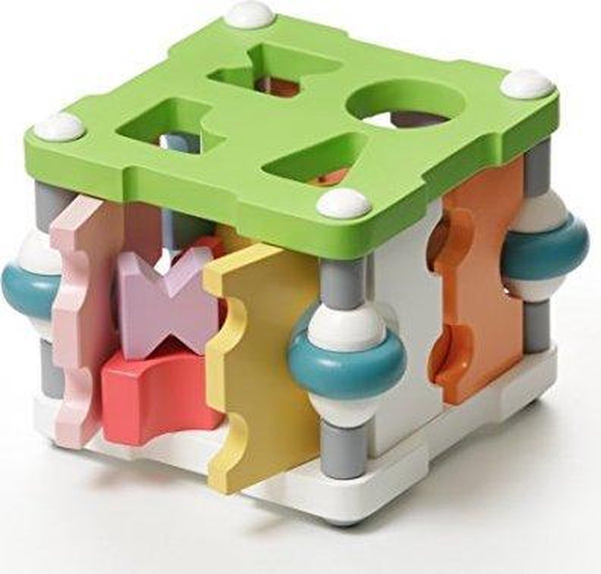 Houten vormenstoof - Sorteer kubus - insteekspel