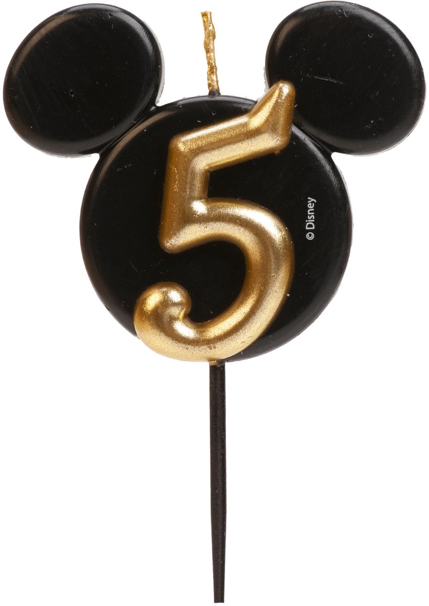 Dekora Kaarsje Mickey Mouse Nummer 5