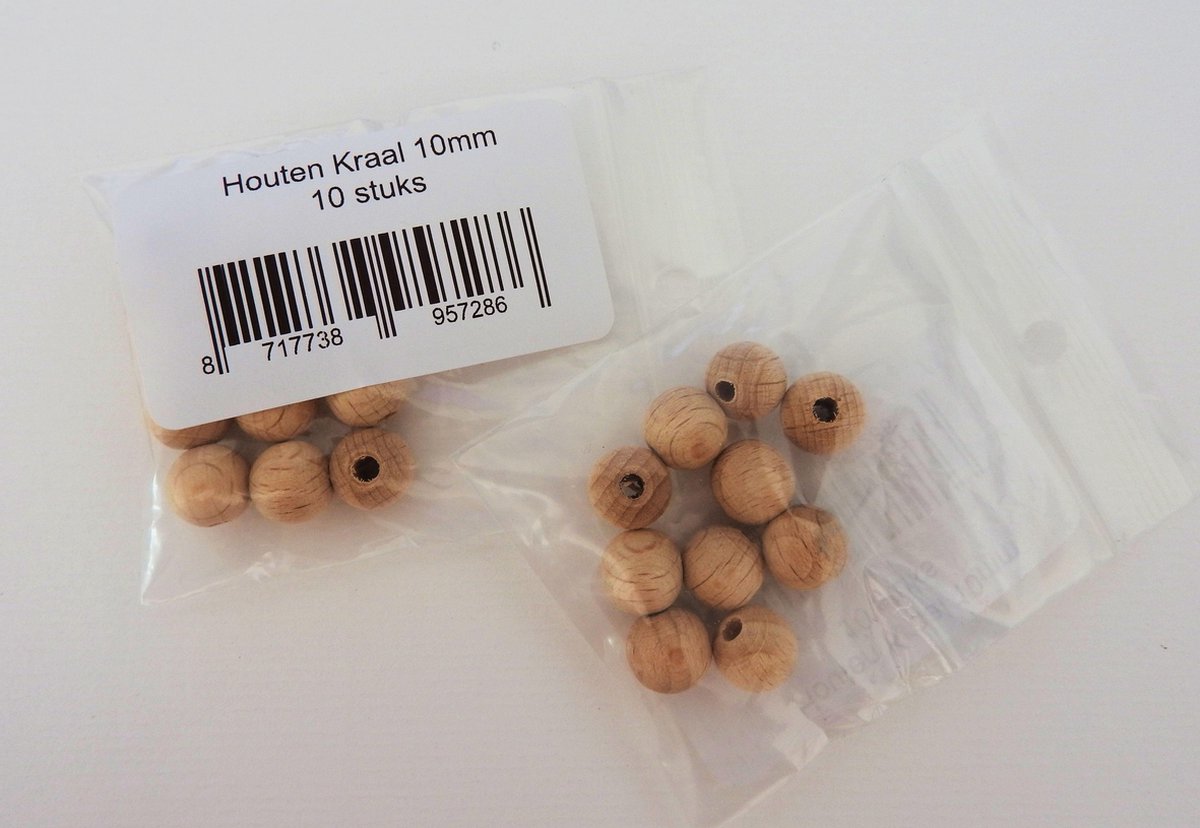 Houten Kraal 10mm (10stuks)