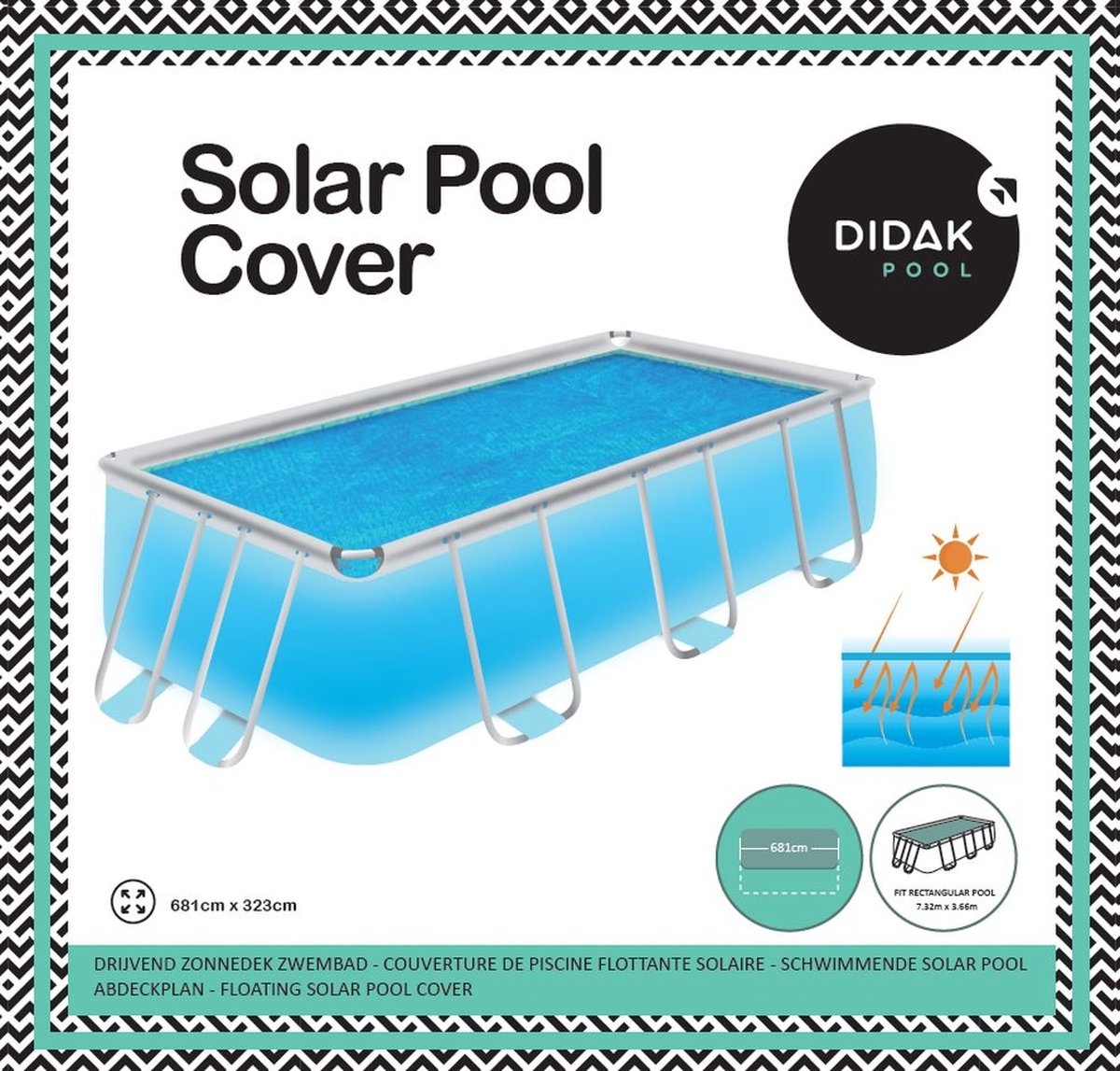 Didak Pool Solar Cover voor Powersteel Rechthoekig - 7,32 m