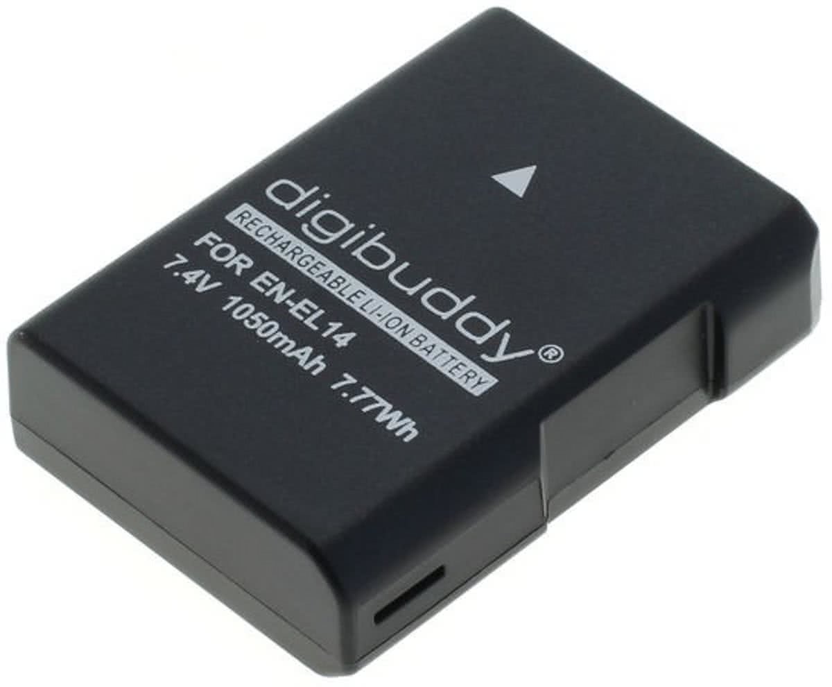 Digibuddy Camera accu compatibel met Nikon EN-EL14 en EN-EL14a - 1050 mAh