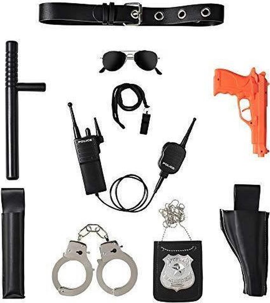 Dress up America Police Accessory 10pc Set - Politie 10 Delig Set