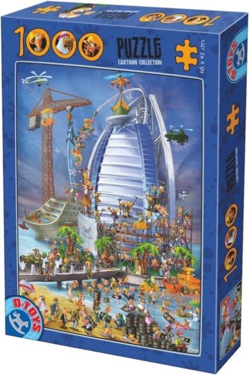 Cartoon Burj Al Arab Puzzel 1000 Stukjes