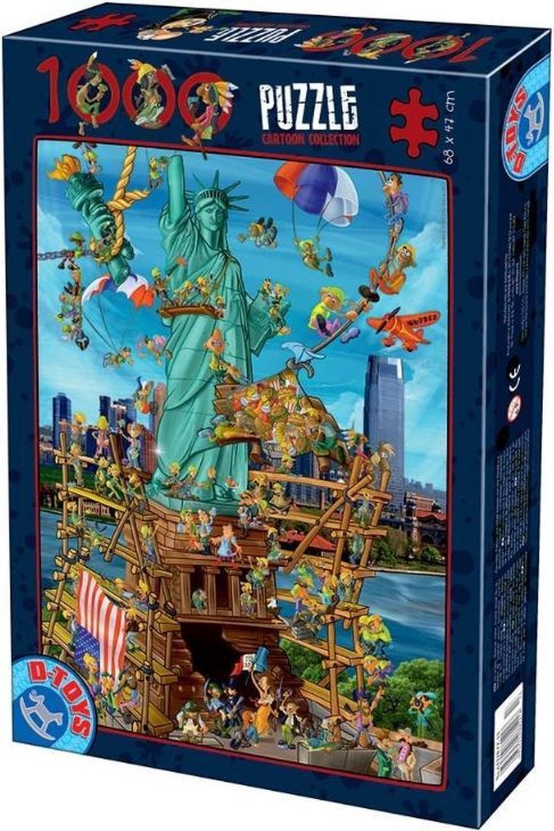 Cartoon New York Puzzel 1000 Stukjes