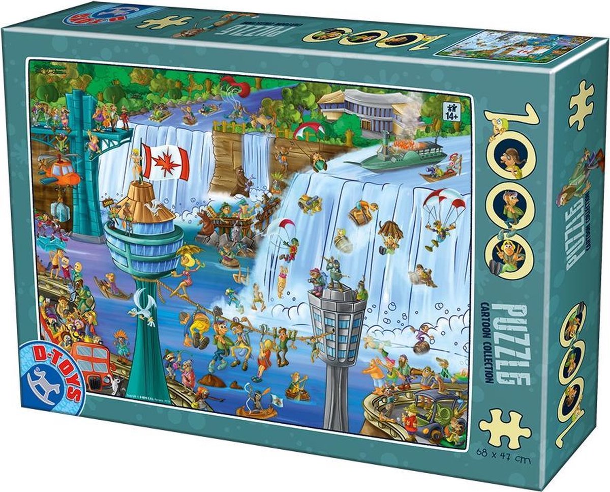 Cartoon Niagara Falls Puzzel 1000 Stukjes