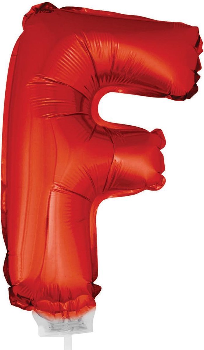 Folie ballon letter F Rood